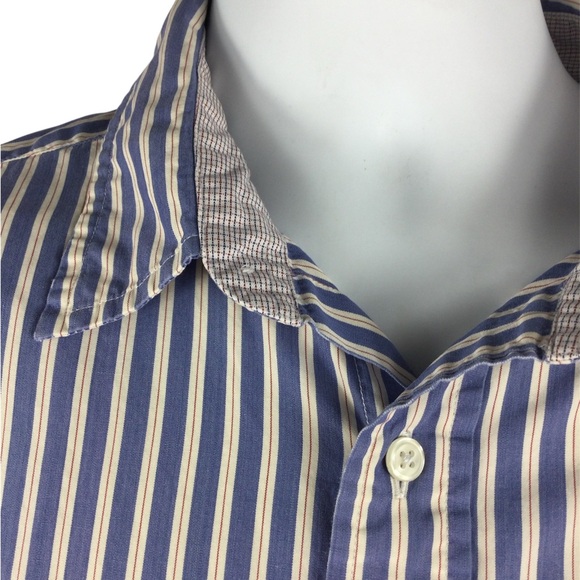 Tommy Hilfiger Navy and White Striped Shirt, Size XL - Picture 4 of 8
